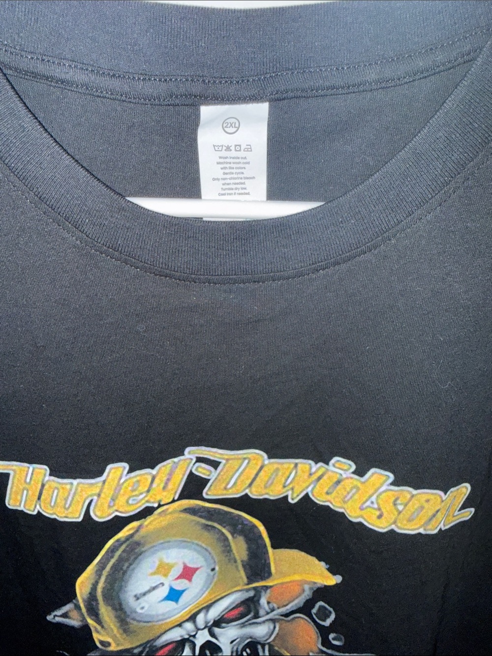 Harley-Davidson Black Steelers Skull Graphic Tee - Picture 2 of 3